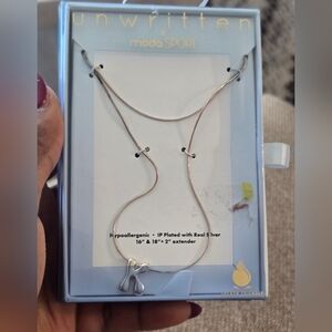 Unwritten Silver-Tone Name Initial K Necklace Women New